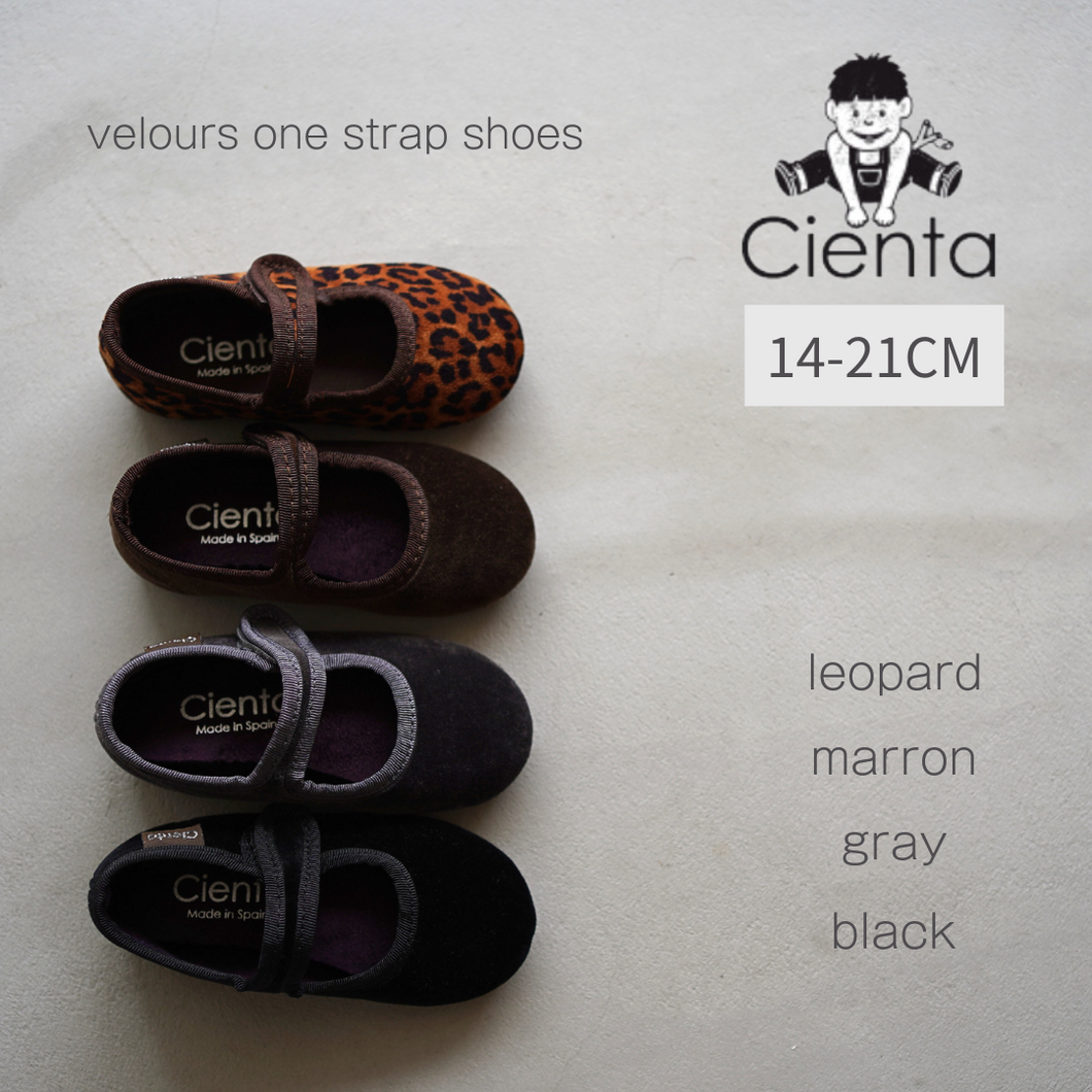 (cienta)velours onestrap shoes 500-050,500-075